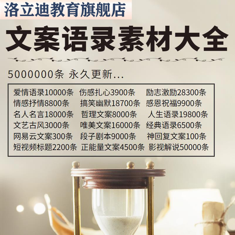 抖音文案情感语录素材短视频书单号励志语录口播搞笑爆款段子剧本