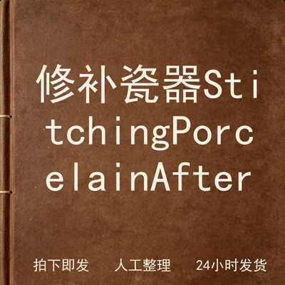 修补瓷器 Stitching Porcelain Af电子版