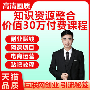 上班族副业赚钱教程课程网课项目年各大平台知识付费课程教程