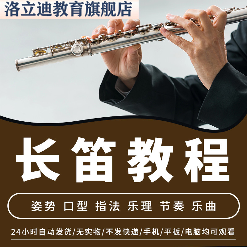 零基础自学长笛教程入门演奏吹笛技巧高清视频课程电子版录播网课