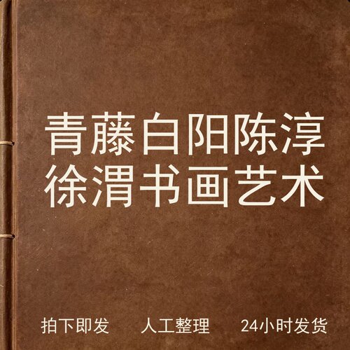 青藤白阳 陈淳 徐渭书画艺术 书画艺术兴趣参考电子版