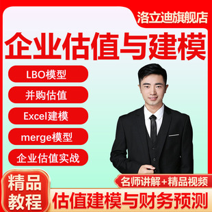 企业估值建模视频 财务预测与估值实战 LBO并购Excel估值模板报告