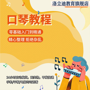 口琴初学技巧复音24孔曲集演奏零基础保养速成技法视频教程