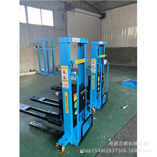 电动便携式随车叉车小型移动式堆高车手动液压跟车1吨手推升降机