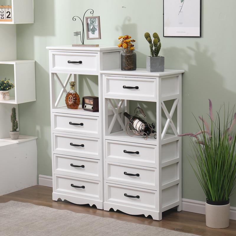 实木储物柜餐边柜入户玄关柜子美式落地柜家用新款斗柜多抽屉式柜