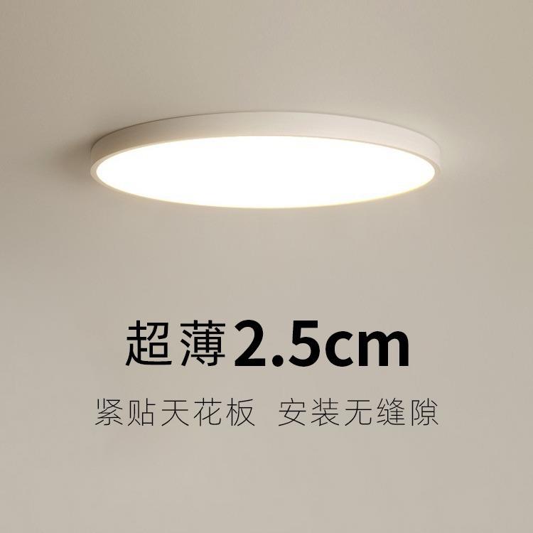 高亮超薄led吸顶灯护眼圆形简约现代阳台走廊房间客厅主卧室灯具
