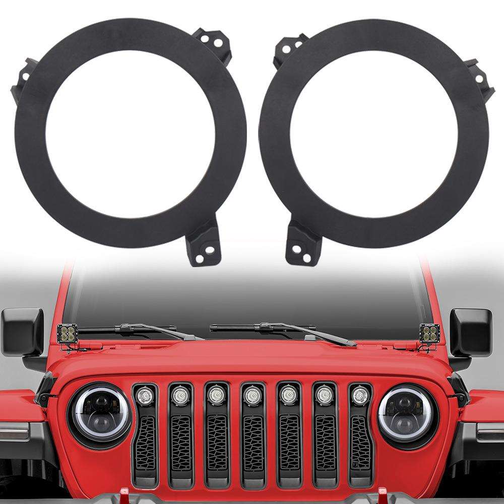 18年新款牧马人JL通用9寸大灯支架固定7寸牧马人LED大灯专用支架