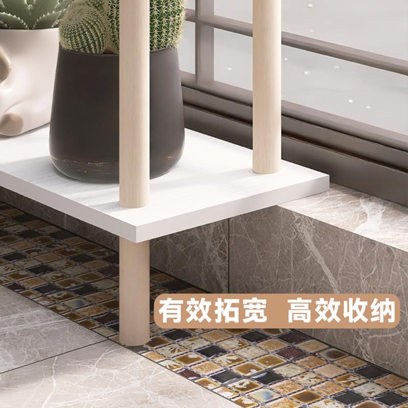 A18阳台加宽花架窗沿台面增宽多层落地高低脚架窄窗台延伸置物架