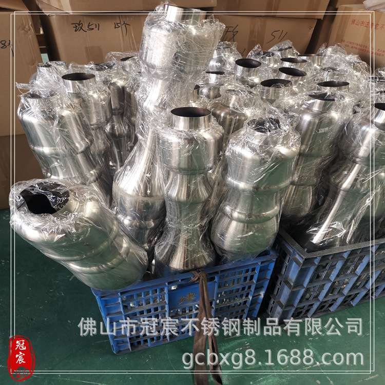 酒吧KTV装修玫瑰金不锈钢罗马柱 异型围栏柱 花瓶葫芦形栏杆