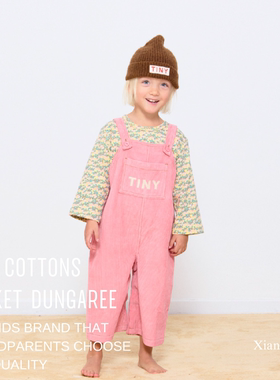 tinycottons25AW男宝女宝秋冬纯棉牛仔灯芯绒背带裤连体裤长裤