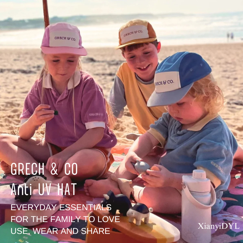 Grech&Co春夏婴儿男童女童防晒鸭舌帽纯棉棒球帽抗紫外线日常复古