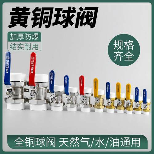 玉新PPR双活接铜球阀ppr水管开关接头热熔4分20开关6分25阀门球阀