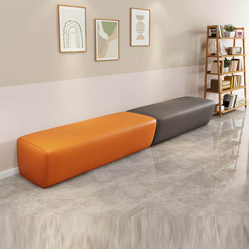休息区沙发接待培训机构长条小沙发简约办公会客等候区定制软包凳