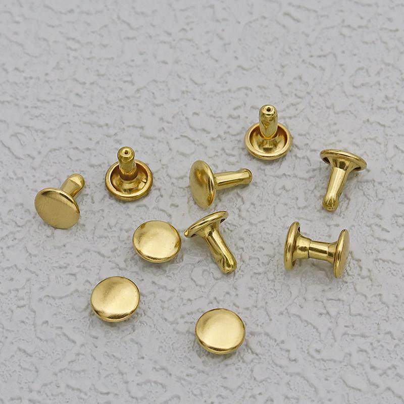 黄铜双面铆钉弧面子母撞钉钱包钥匙包皮带箱包diy皮革五金配件