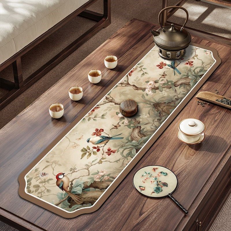 新中式长条桌垫沥水垫厨房台面吸水桌面餐具碗盘餐垫隔热垫子桌旗,居家布艺,桌旗,淘宝优惠券,粉丝福利购,淘宝优惠卷