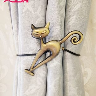 长脚猫磁铁窗帘窗纱绑带绑绳绑花窗帘扣束带装 星星磁扣 饰软装 个装