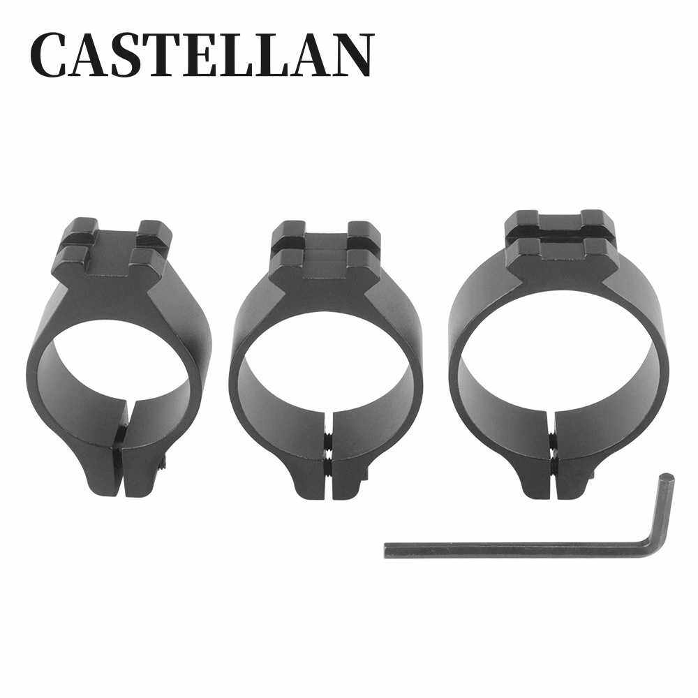 30-40mm瞄准镜管夹 21mm上导轨全金属铝合金 固定管夹鱼骨轨道