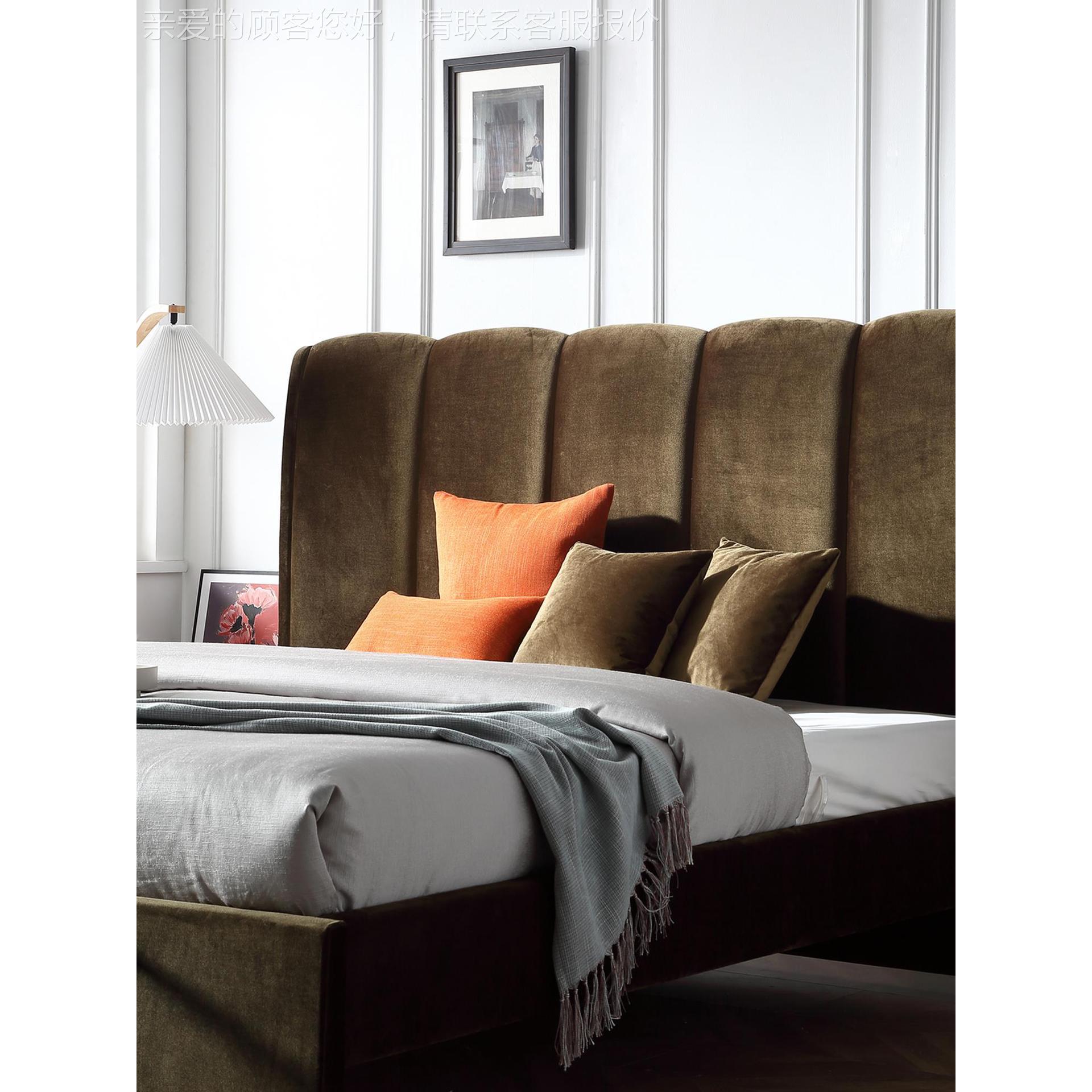 番艺茄表F09_1情 法式轻奢布床现代简约.8米主卧美米式复古11.5软