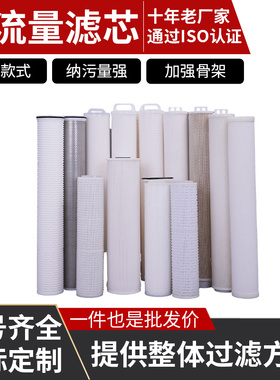 工业大通量40寸PP微孔膜1/5/10/20/50um保安过滤器折叠大流量滤芯