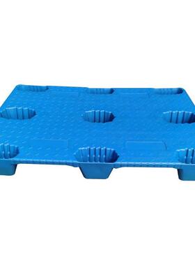 吹塑塑料九脚托盘蓝色塑胶叉卡板仓货储XYT潮防垫厂家物流车架