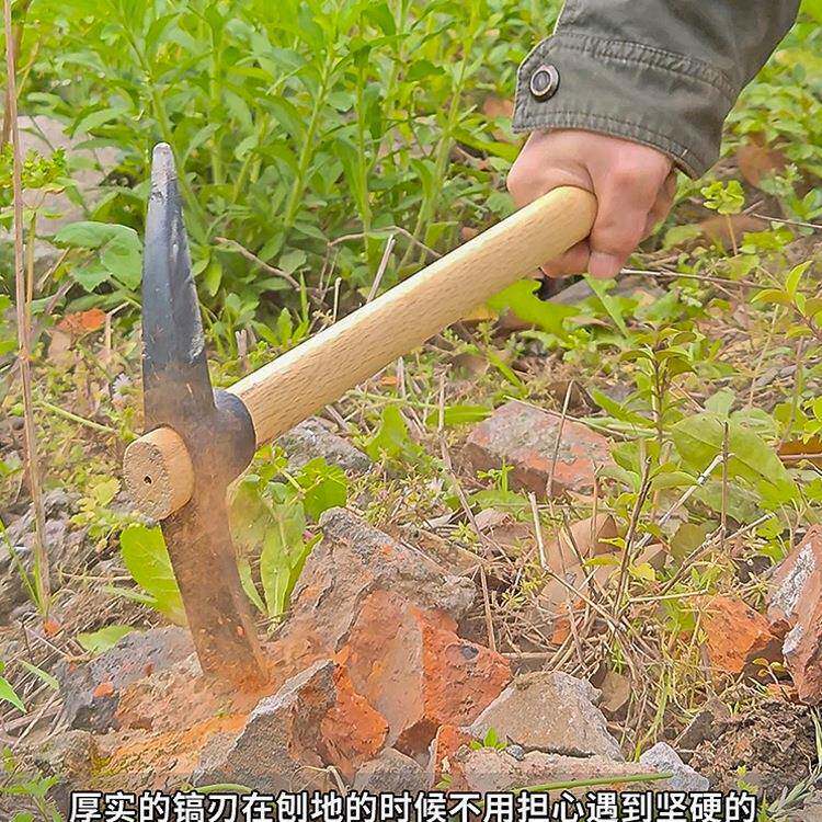 户外用多迷你两十字洋镐斧锄小头锰钢手工一体锻打功能挖笋QLQ工