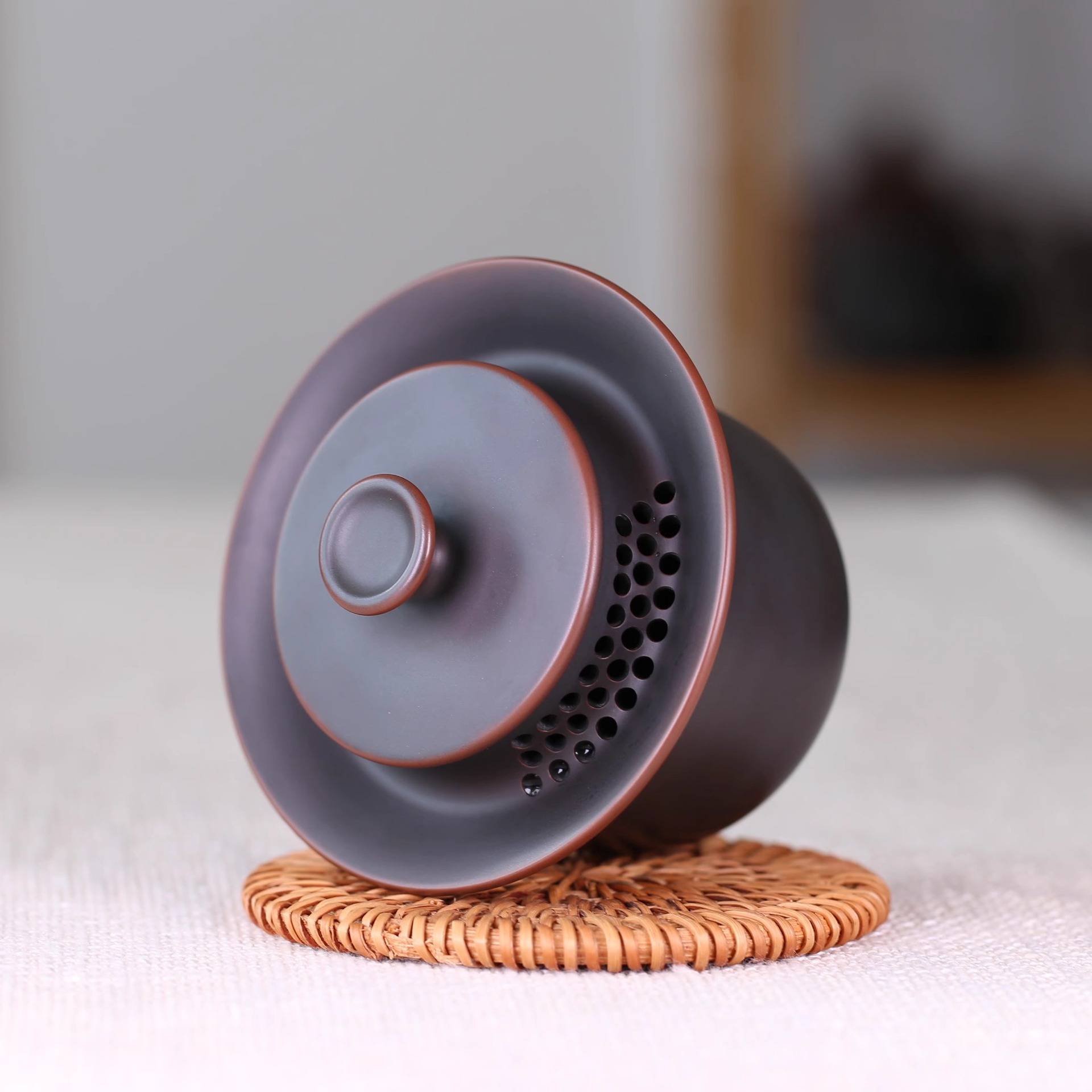 专业手抓壶盖碗广西钦州坭兴陶茶壶纯手工全孔自带过滤免茶漏茶具