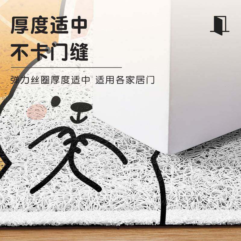 入户门地垫丝圈脏进门口家用地毯可爱关萌宠户外耐脚垫20ZTA玄25