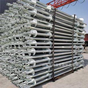 光伏螺地旋桩混PQE土灌地桩凝生产厂注家太阳能电站支架钢桩立柱