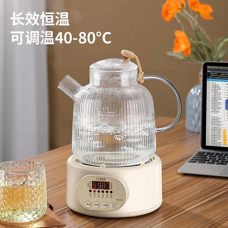 生壶全玻璃恒恒温调QYV奶器多功能电热烧水壶温壶水壶养煮茶壶