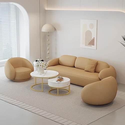 小型客息厅接待WVH办公室休区家用沙包发公寓户简约面沙发直排沙