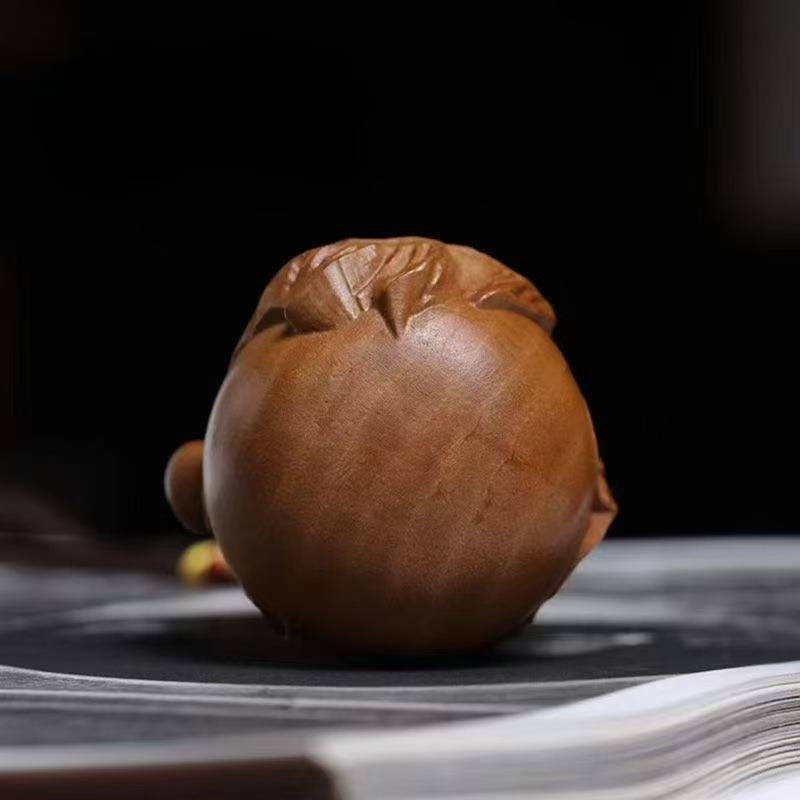 老山檀品香HL20木雕手把件多雕子葫芦刻工艺品实木文把玩饰挂件玩