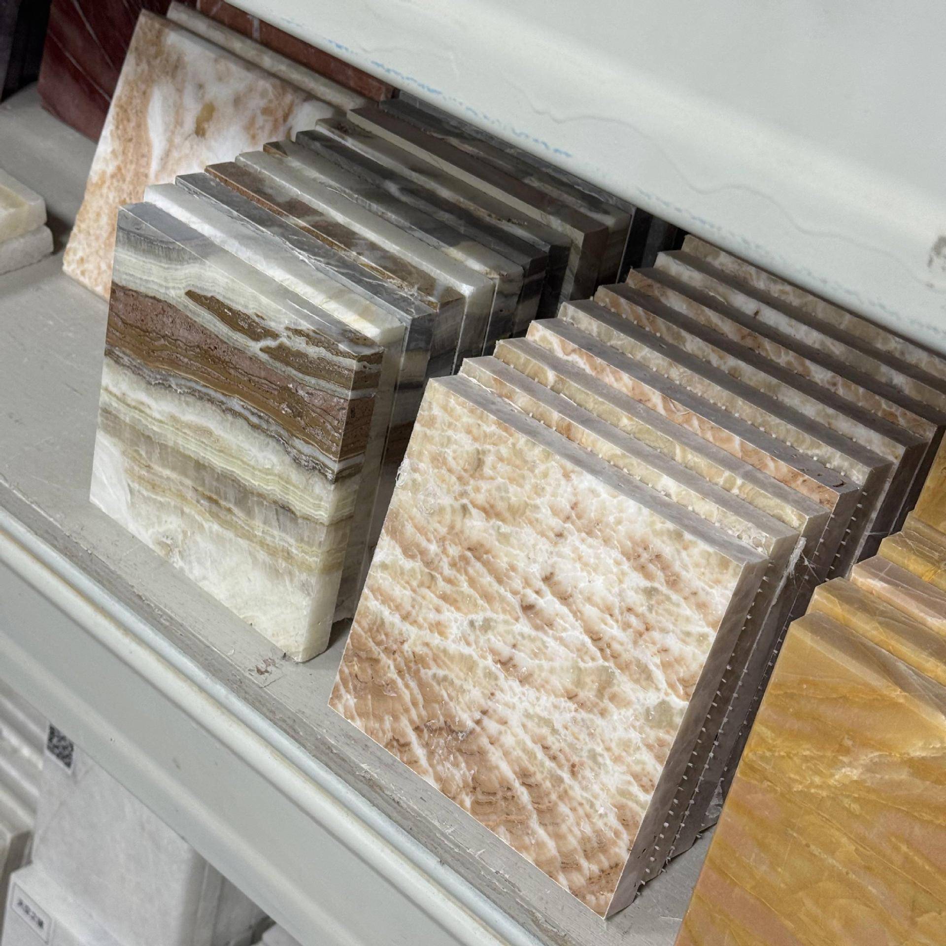天然青玉卡里冰玉直纹白玉大理石小块30*30边角料石材样品