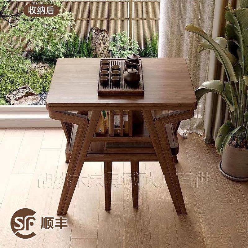 全小实木阳台小茶组合阳台椅子型户WRK阳台桌休闲桌椅多功能阳台