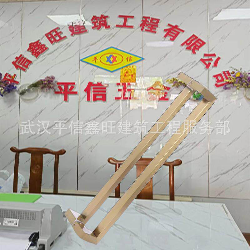 玻璃门拉拉手不锈钢推圆00000管中砂加厚木有框无框商铺门铁门大