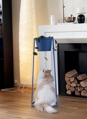 红中网古蓝花架简艺FMP约现客代室内厅可移动阳台落地铁花盆架子