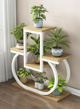 创意艺花家架阳台落地式多层养花架55350室内厅用靠客墙边铁花盆