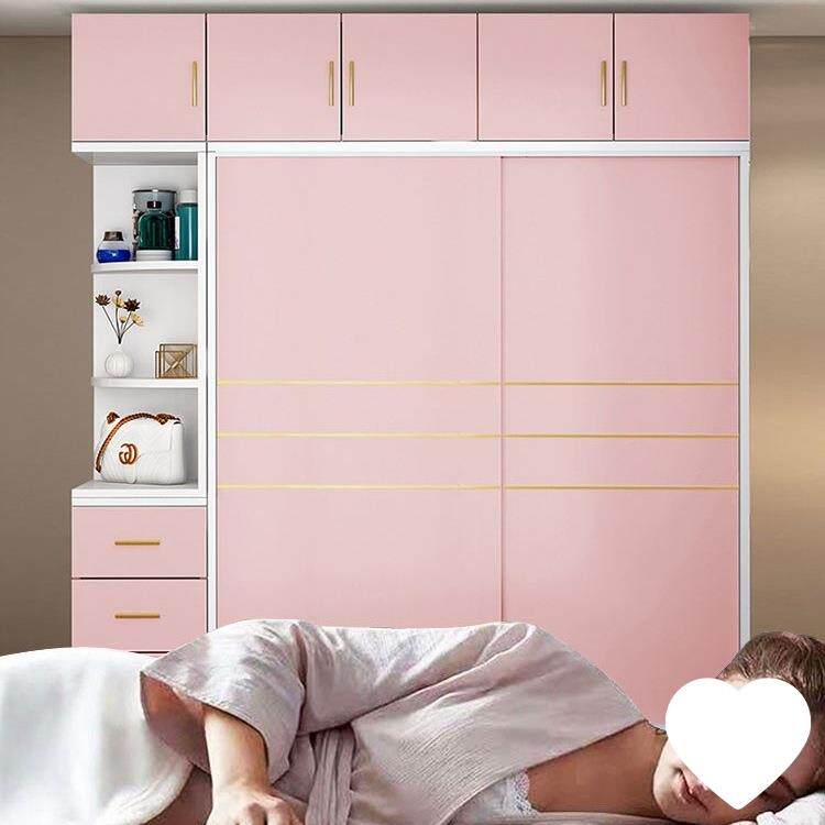 儿童衣柜用卧女无品牌/孩子粉色公主风现木代简约室经济家型实推