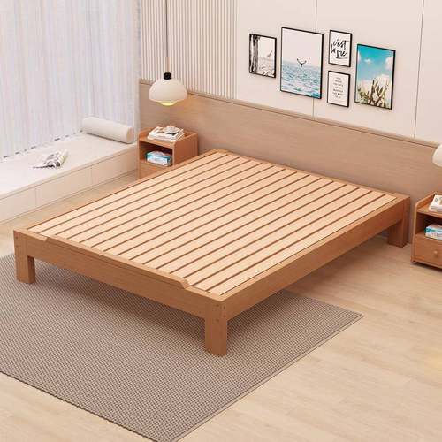 木榻榻米排骨架床榉架无床头任意尺寸民宿无靠背床用卧家QRY实木