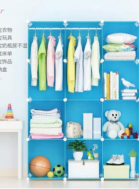 柜简易装家用卧室双家具WDK成人布挂衣橱人加粗加固组衣实木收纳