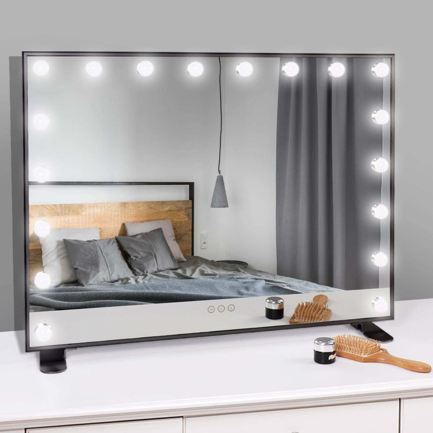 大型214号销好莱坞化桌妆镜带灯家用室面卧好莱坞化妆镜台式,住宅家具,化妆镜,淘宝优惠券,粉丝福利购,淘宝优惠卷