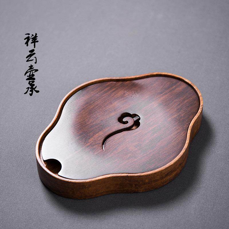 重壶壶承创意竹壶隔热垫茶托干泡台日式复古实木YOW用壶承家茶台