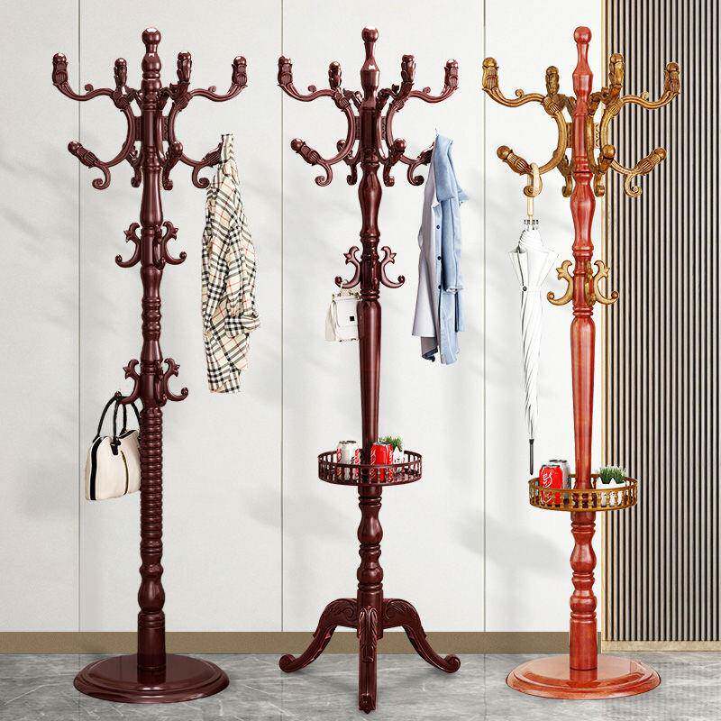 实架木衣帽落家用客厅木质多功能挂衣地服架子门厅挂室内KKQ立式