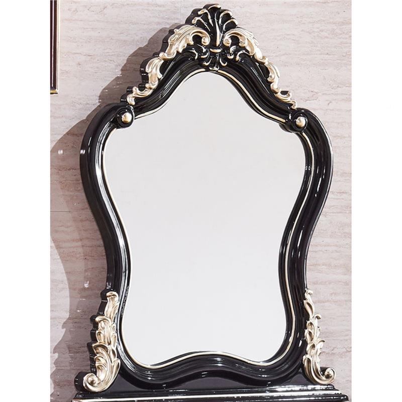 欧式实木妆台卧梳室公主化妆黑台妆奢A19#华美式色梳妆桌带镜妆凳