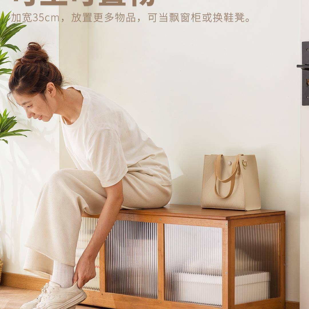 上开门飘窗储物柜卧室阳台矮柜子翻盖门长条榻榻米魔方地柜可坐竹