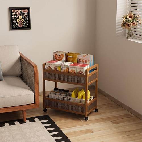 动书架移cHs6FRmd置物架落地多层带舍客厅卧室宿儿童小书柜小轮推