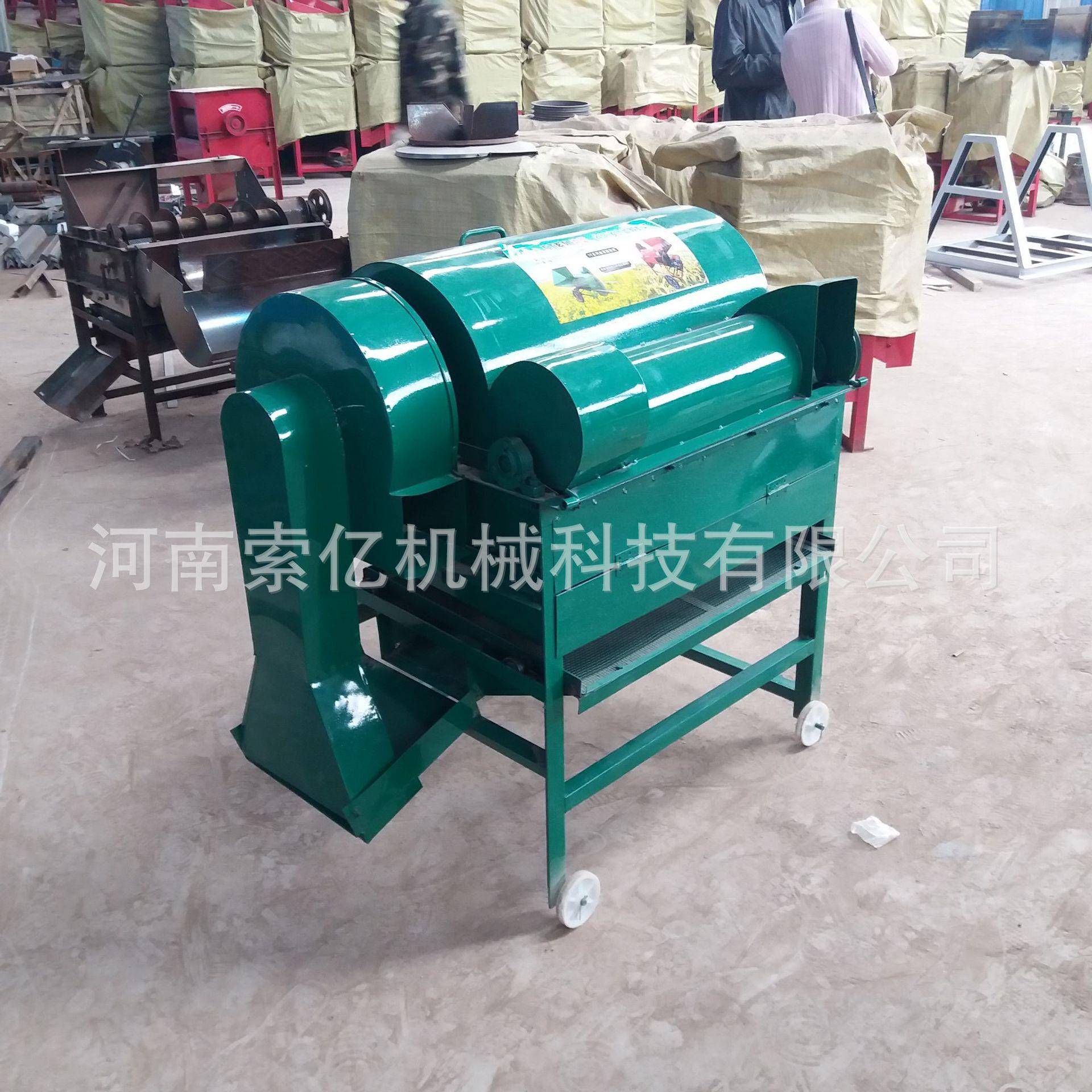 小白菜设籽脱粒机相单型电家用谷子TUP脱粒备移动式油菜籽脱粒机