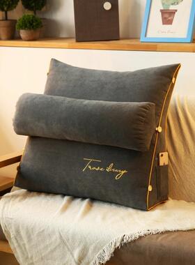 纯IRD色台三角靠垫头沙发床靠垫客米厅阳靠背日式榻榻床上靠枕