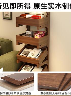 实木置架架多层收纳物架小推车落物地收纳桌面储YET书桌玩具家用