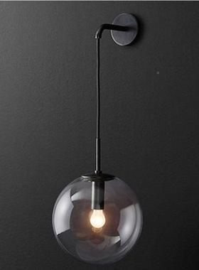 简约圆球头玻璃卧室壁灯创意个性餐厅过酒店灯现代道单TL-BB202床