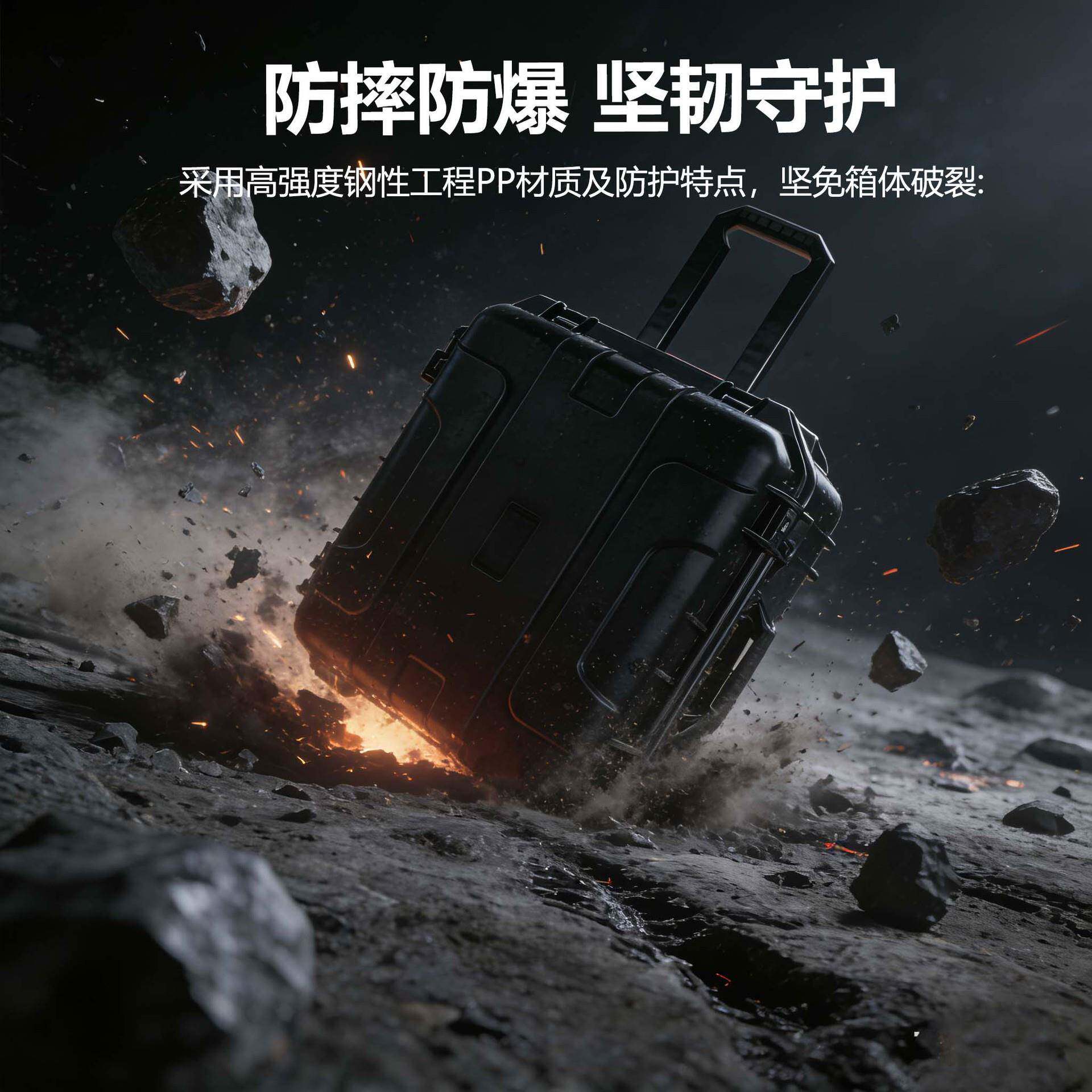 便携拉杆式摄影器箱防水材防具震镜头容防护箱可堆叠大BL604632量